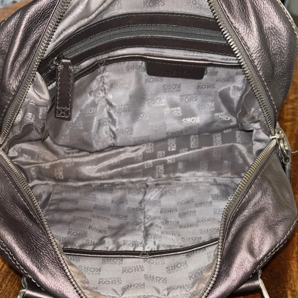 MICHAEL Michael Kors Ranger Leather Satchel in Gunmetal Gray